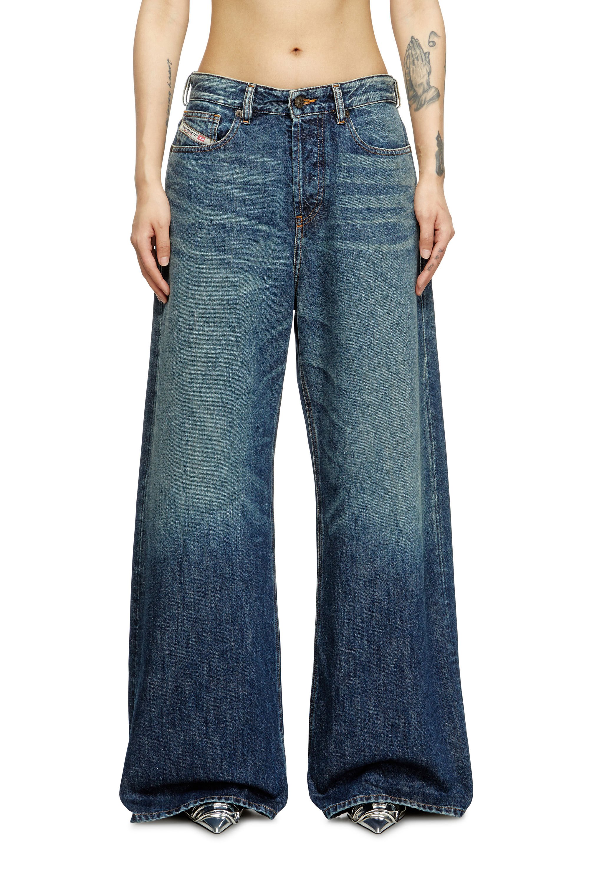 Diesel - Woman's Relaxed Jeans 1996 D-Sire 09H59, Dark Blue - 3