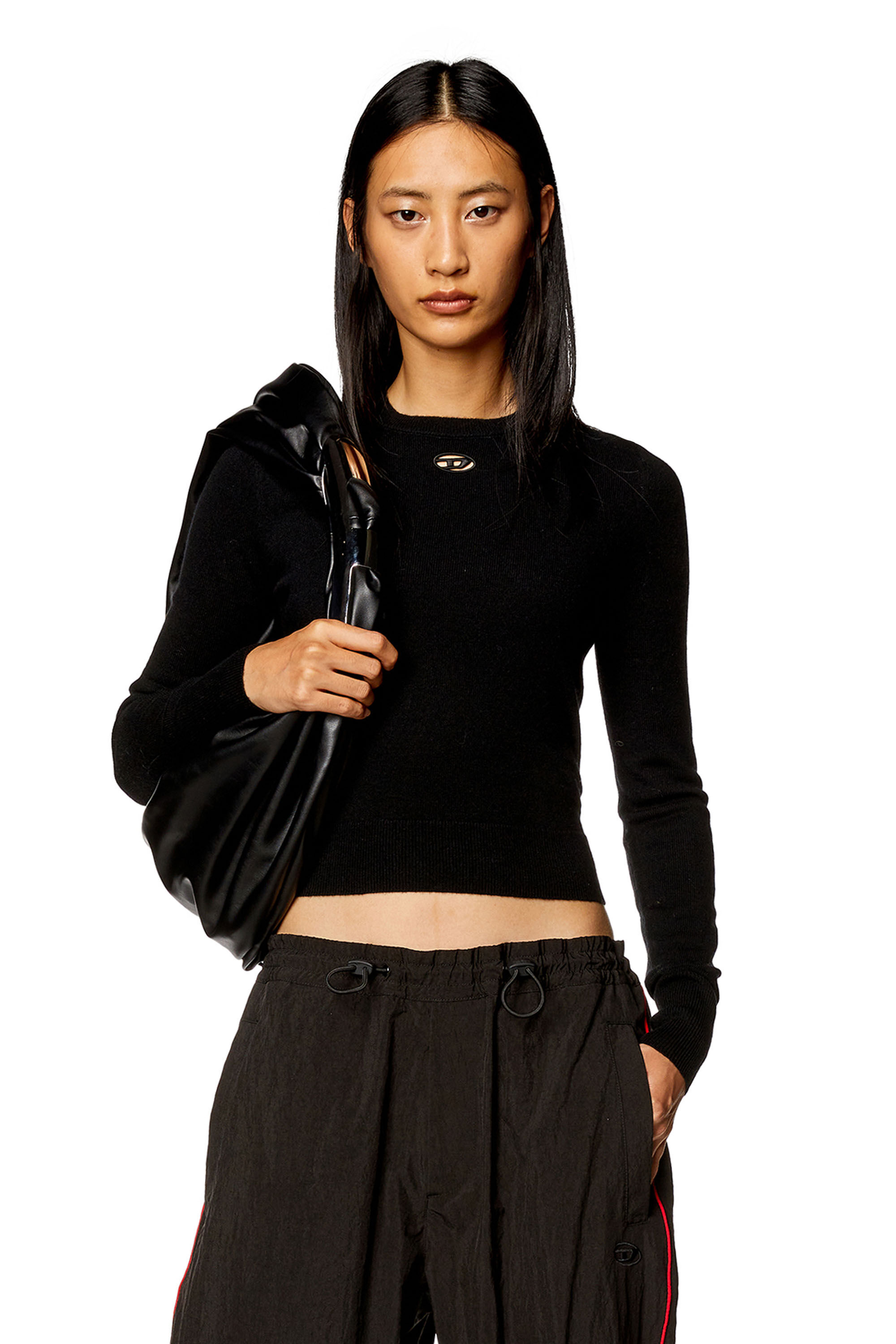 Diesel - M-AREESAX, Woman's Wool and cashmere top in Black - 3