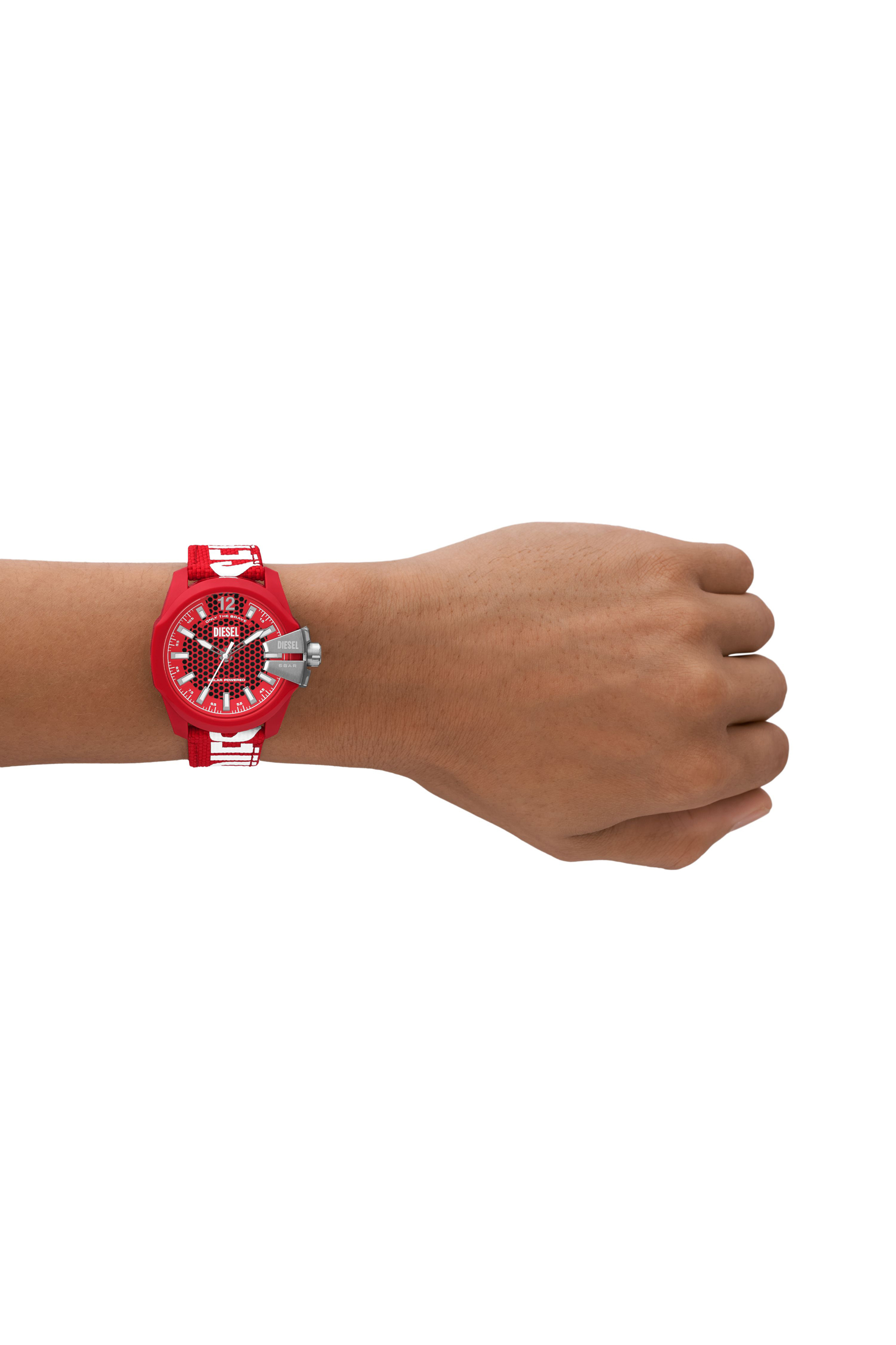 Diesel - DZ4619, Man's Baby Chief Solar Red watch in Red/White - 4